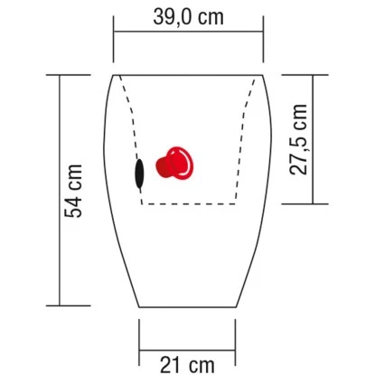 Scheurich Pflanzgefäß Lineo High Ø 39 Cm Schwarz Granit – Bild 9