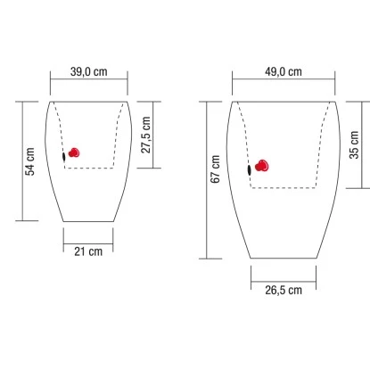 Scheurich Pflanzgefäß Lineo High Ø 39 Cm Schwarz Granit – Bild 10