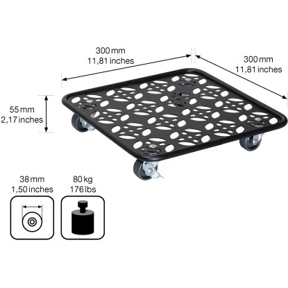 Wagner Pflanzenroller GH 0937 30 Cm X 30 Cm Schwarz – Bild 3