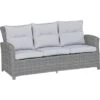 Lounge-Sofa Vermont 3-Sitzer Vermont Polyrattan Wave Cliff
