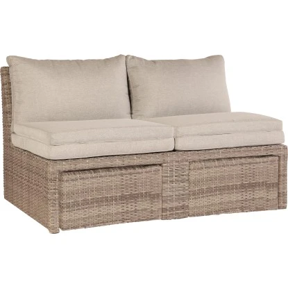 Lounge-Set Zalma 3-teilig Aus Polyrattan Sand – Bild 2