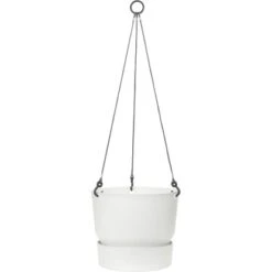 Elho Hängeampel Greenville Ø 24 Cm X 20 Cm Weiß