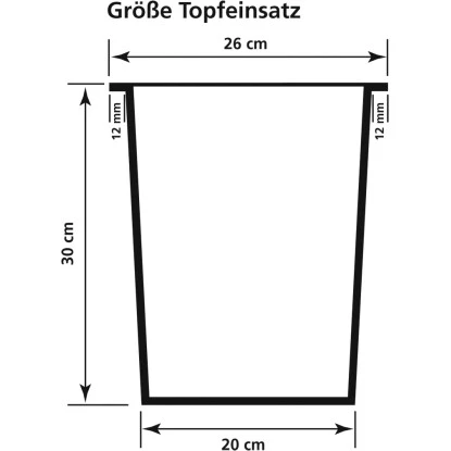 Gartenfreude Pflanzkübel Polyrattan Konisch 28 Cm X 28 Cm Bicolour Braun-Schwarz – Bild 4