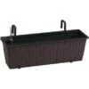 Gartenfreude Balkonkasten Polyrattan 50 Cm X 19 Cm Mocca Mit Bewässerungssystem