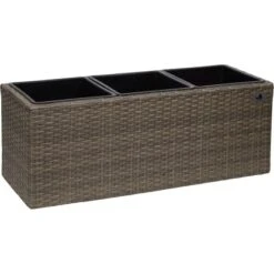 Gartenfreude Pflanzkübel Polyrattan 76 Cm X 26 Cm Cappuccino