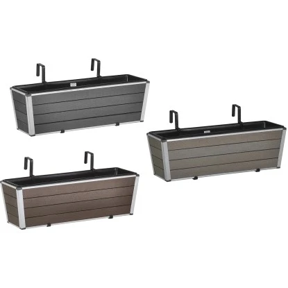 Gartenfreude Balkonkasten WPC 60,5 Cm X 19,5 Cm Anthrazit – Bild 3