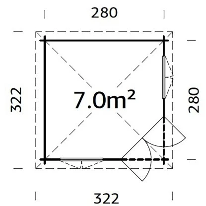Palmako Holz-Pavillon Melanie Grau BxT: 280 Cm X 280 Cm Inkl.Fußboden – Bild 3