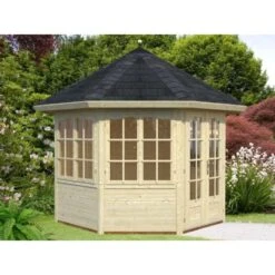 Palmako Holz-Pavillon Veronica 4 Natur Unbehandelt 289 Cm X 289 Cm