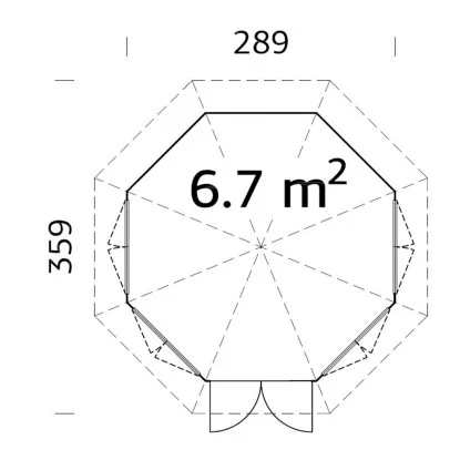 Palmako Holz-Pavillon Veronica 4 Natur Unbehandelt 289 Cm X 289 Cm – Bild 3