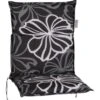 Beo Niedriglehner Saumkissen Turin Für Stapelstühle Schwarz Silber Mit Blüten