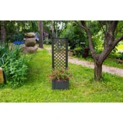 KHW Pflanzkasten Klein Mit Spalier Anthrazit