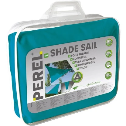 Perel Dreieck-Sonnensegel 360 Cm X 360 Cm Blau – Bild 2