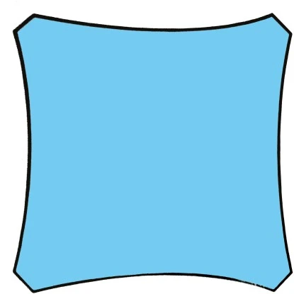 Perel Viereck-Sonnensegel 500 Cm X 500 Cm Blau – Bild 4