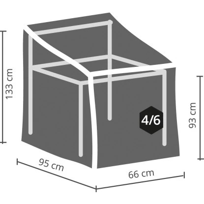 Perel Garten-Schutzhülle Für Stapelsessel 133 Cm X 66 Cm X 95 Cm – Bild 4