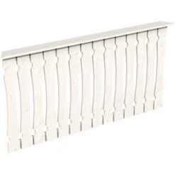 Skan Holz Brüstung Balkonschalung 180 X 96 Cm Fichte Weiß