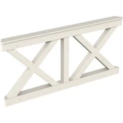 Skan Holz Brüstung Andreaskreuz 180 X 84 Cm Fichte Weiß