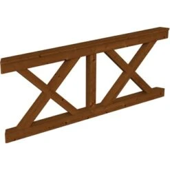 Skan Holz Brüstung Andreaskreuz 210 X 84 Cm Fichte Nussbaum