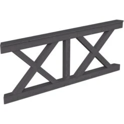 Skan Holz Brüstung Andreaskreuz 210 X 84 Cm Fichte Schiefergrau