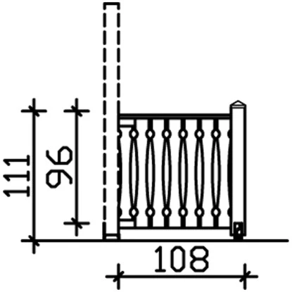Skan Holz Brüstung Balkonschalung 108 X 96 Cm Fichte Natur – Bild 2