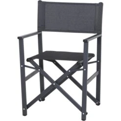 Siena Garden Paulo Regiesessel Matt Anthrazit -Silber-Schwarz Gestell Aluminium