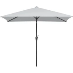 Schneider Schirme Marktschirm 130 Cm X 210 Cm Silbergrau Mit Kurbelmechanik