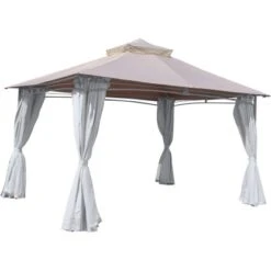 Ersatzdach Für Pavillon Amora 400 Cm X 300 Cm Taupe