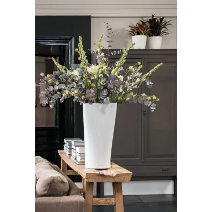 Lechuza Pflanzgefäß Delta Premium Ø 30 Cm X 56 Cm Weiß Hochglanz – Bild 7