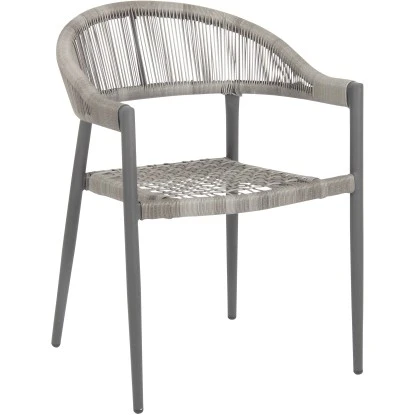 Acamp Set 4x Sessel Brooklyn 1x Tisch Boulevard 120 Cm X 80 Cm Anthrazit – Bild 2