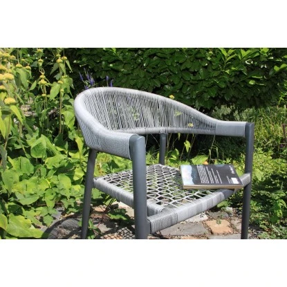 Acamp Set 4x Sessel Brooklyn 1x Tisch Boulevard 120 Cm X 80 Cm Anthrazit – Bild 11