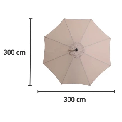 Ersatzbezug Für Ampelschirm Alvarado Rund Ø 300 Cm Beige – Bild 2