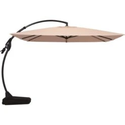 Ampelschirm Peoria 300 Cm X 300 Cm Beige Mit Kurbel