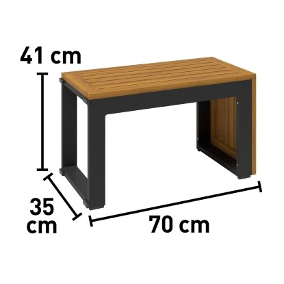 Lounge-Set Lipson 3-teilig Aus Akazienholz Und Aluminium Grau – Bild 14
