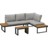 Lounge-Set Lipson 3-teilig Aus Akazienholz Und Aluminium Grau