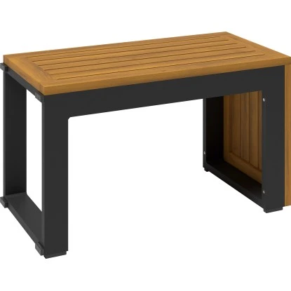 Lounge-Set Lipson 3-teilig Aus Akazienholz Und Aluminium Grau – Bild 5