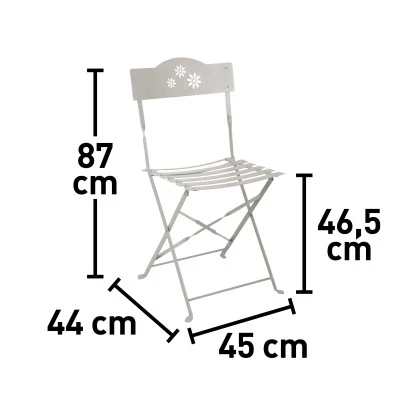 Balkonstuhl Calandria 45 Cm X 44 Cm X 87 Cm Ecru – Bild 3