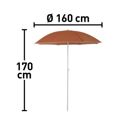 Marktschirm Ø 160 Cm Mit Push-Up Mechanik – Bild 4