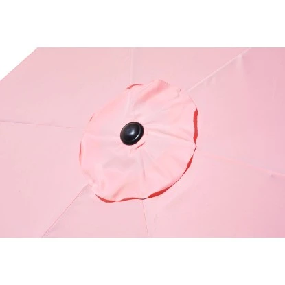 Gartenfreude Marktschirm Ø 200 Cm Rosa Mit Kurbelmechanik – Bild 4