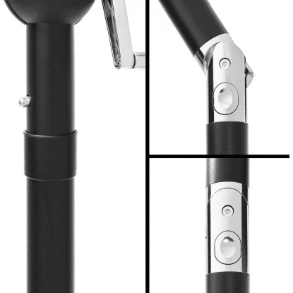 Gartenfreude Marktschirm Ø 200 Cm Rosa Mit Kurbelmechanik – Bild 5