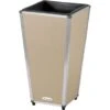 Amare Blumentopf Pur Fiberglas Design 28 Cm X 28 Cm X 51 Cm Beige