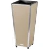 Amare Blumentopf Pur Fiberglas Design 28 Cm X 28 Cm X 61 Cm Beige