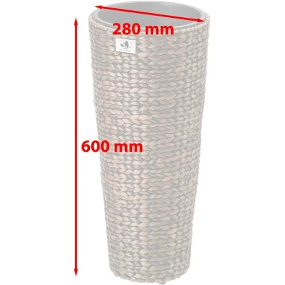 Gartenfreude Blumentopf Wasserhyazinthe 28 X 28 X 60 Cm Braun Kunststoffeinsatz – Bild 8