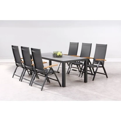 Klappsessel Cavalese Anthrazit/Teak FSC® – Bild 2