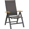 Klappsessel Cavalese Anthrazit/Teak FSC®