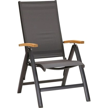 Klappsessel Cavalese Anthrazit/Teak FSC®