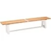 Gartenbank Campione 220 X 40 Cm Weiß/Teakholz FSC®