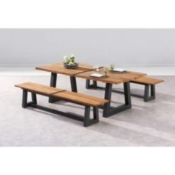 Gartenbank-Gruppe 3-tlg. Campione Anthrazit