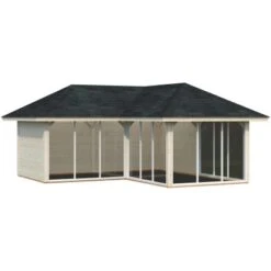Palmako Holz-Pavillon Bianca 24,9 M² Set 4 Tansparent Tauchgrundiert