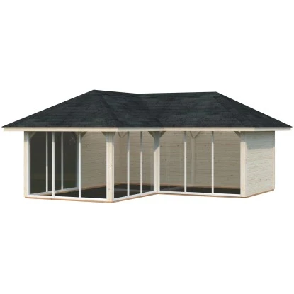 Palmako Holz-Pavillon Bianca 24,9 M² Set 4 Tansparent Tauchgrundiert – Bild 2