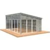 Palmako Pavillon Nova 21,5 M² Grau Tauchgrundiert 602 Cm X 396 Cm