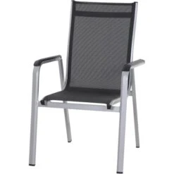 Siena Garden Stapelsessel Tesoro Alu 68 Cm X 62,5 Cm X 98 Cm Silber